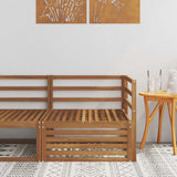 vidaXL Outdoor Footstool Solid Acacia Wood Natural