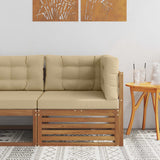 vidaXL Outdoor Footstool Solid Acacia Wood Natural
