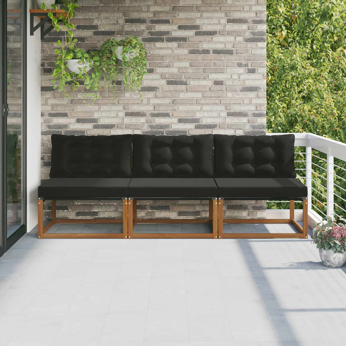vidaXL Buiten Voetenbank Massief Acacia Hout Naturel