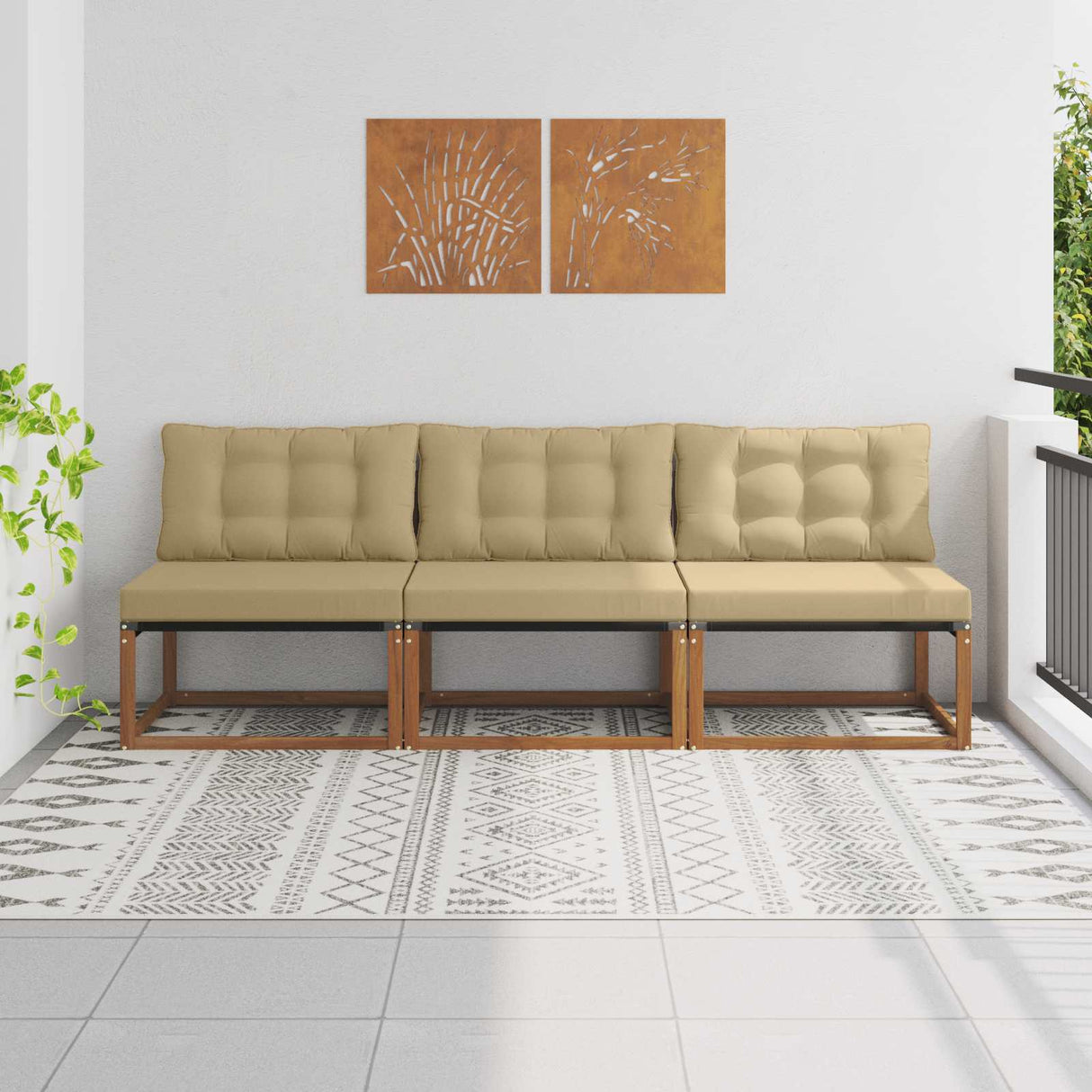 vidaXL Buiten Voetenbank Massief Acacia Hout Naturel