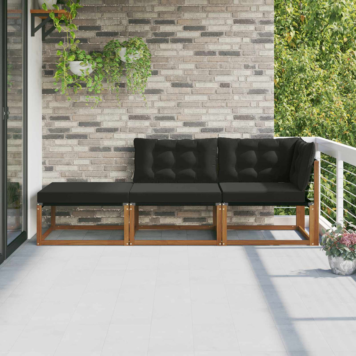 vidaXL Buiten Voetenbank Massief Acacia Hout Naturel