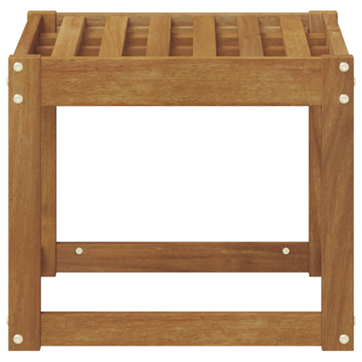 vidaXL Wooden Stool Bench Natural 43 x 43 x 37 cm Solid Acacia Wood