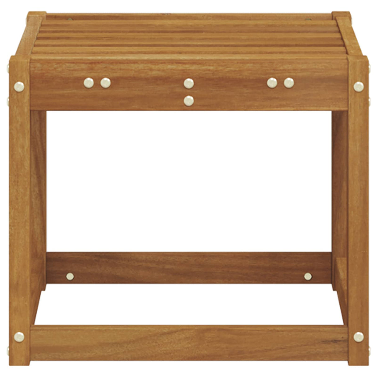 vidaXL Wooden Stool Bench Natural 43 x 43 x 37 cm Solid Acacia Wood