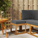vidaXL Wooden Stool Bench Natural 43 x 43 x 37 cm Solid Acacia Wood