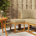 vidaXL Wooden Stool Bench Natural 43 x 43 x 37 cm Solid Acacia Wood
