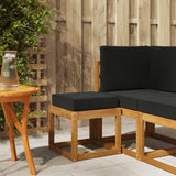 vidaXL Wooden Stool Bench Natural 43 x 43 x 37 cm Solid Acacia Wood