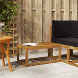 vidaXL Wooden Stool Bench Natural 43 x 43 x 37 cm Solid Acacia Wood