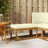 vidaXL Wooden Stool Bench Natural 43 x 43 x 37 cm Solid Acacia Wood