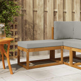 vidaXL Wooden Stool Bench Natural 43 x 43 x 37 cm Solid Acacia Wood