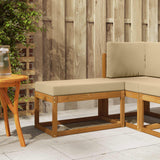 vidaXL Wooden Stool Bench Natural 43 x 43 x 37 cm Solid Acacia Wood