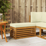 vidaXL Wooden Stool Bench Natural 43 x 43 x 37 cm Solid Acacia Wood