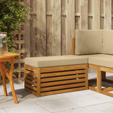 vidaXL Wooden Stool Bench Natural 43 x 43 x 37 cm Solid Acacia Wood