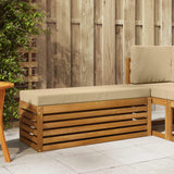 vidaXL Wooden Stool Bench Natural 43 x 43 x 37 cm Solid Acacia Wood