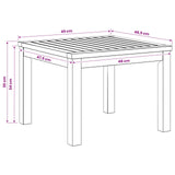 vidaXL Salontafel Naturel 40 x 40,5 x 36 cm Massief Acacia Hout