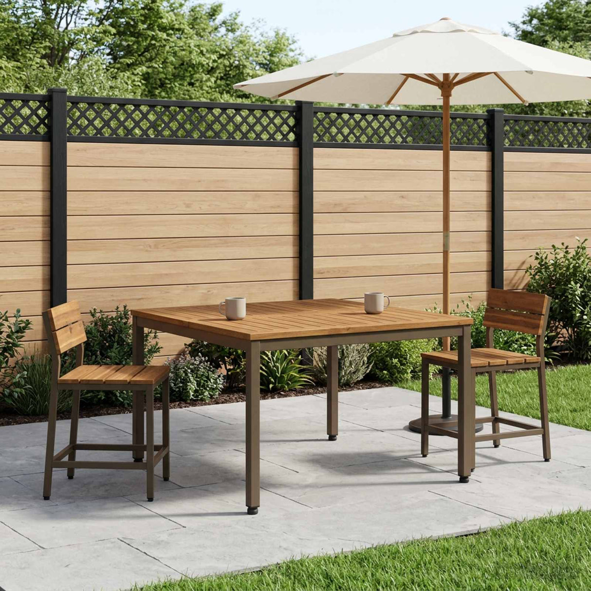vidaXL Salontafel Naturel en Zwart 50 x 100,5 x 45 cm