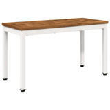 vidaXL Tuinbank 80,5 x 35 x 45 cm Massief Acacia Hout Naturel en Zwart