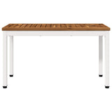 vidaXL Tuinbank 80,5 x 35 x 45 cm Massief Acacia Hout Naturel en Zwart
