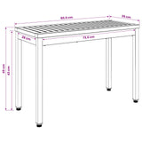 vidaXL Tuinbank 80,5 x 35 x 45 cm Massief Acacia Hout Naturel en Zwart
