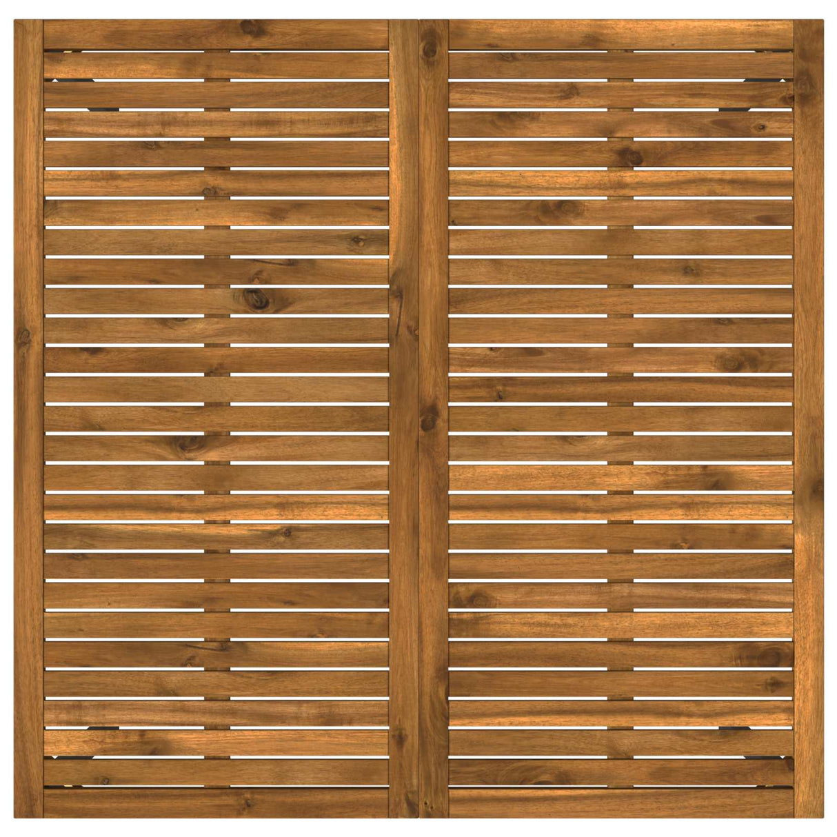 vidaXL Tuin Eettafel Naturel en Zwart 110 x 108,5 x 75 cm