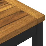 vidaXL Tuin Eettafel Naturel en Zwart 110 x 108,5 x 75 cm