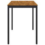 vidaXL Tuin Bar Tafel Natuurlijk en Wit 141 x 80,5 x 105 cm