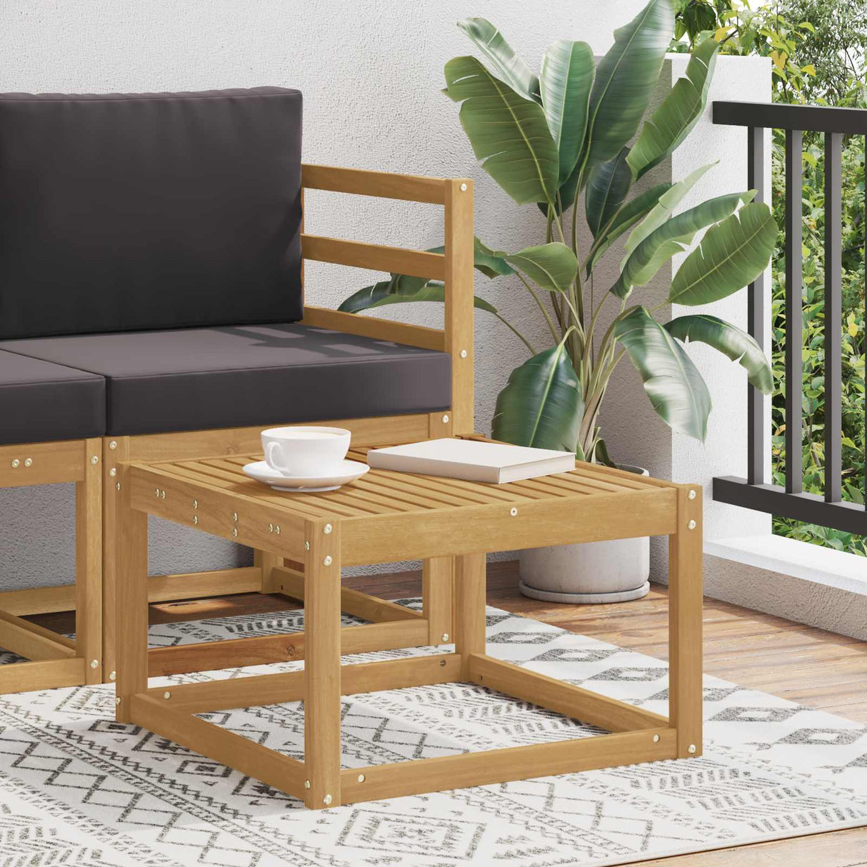vidaXL Buiten Midden Sofa Massief Acacia Hout Naturel