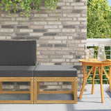 vidaXL Buiten Midden Sofa Massief Acacia Hout Naturel