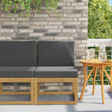 vidaXL Buiten Midden Sofa Massief Acacia Hout Naturel