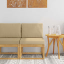 vidaXL Buiten Midden Sofa Massief Acacia Hout Naturel