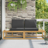 vidaXL Buiten Midden Sofa Massief Acacia Hout Naturel