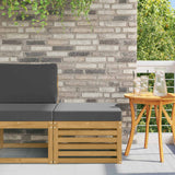 vidaXL Garden Table Solid Acacia Wood Natural 59 x 59 x 37 cm