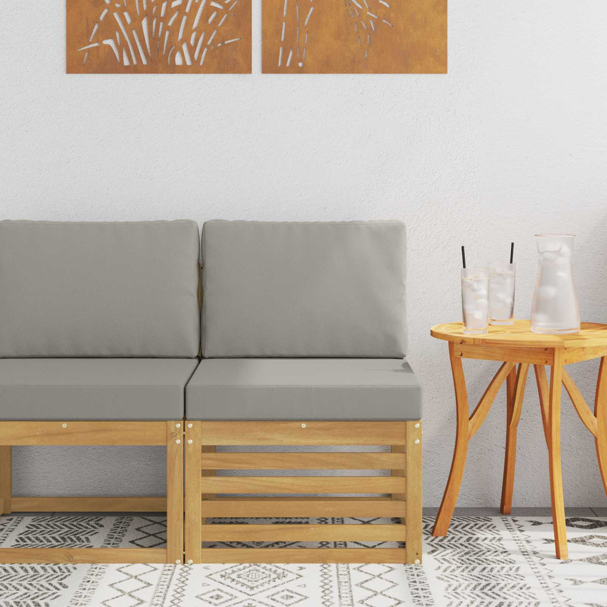 vidaXL Garden Table Solid Acacia Wood Natural 59 x 59 x 37 cm