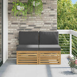 vidaXL Garden Table Solid Acacia Wood Natural 59 x 59 x 37 cm