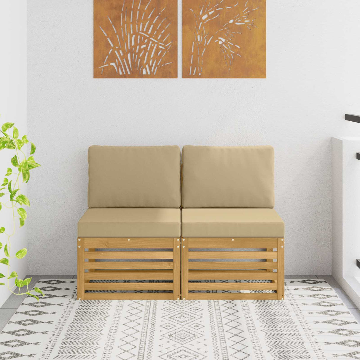 vidaXL Garden Table Solid Acacia Wood Natural 59 x 59 x 37 cm