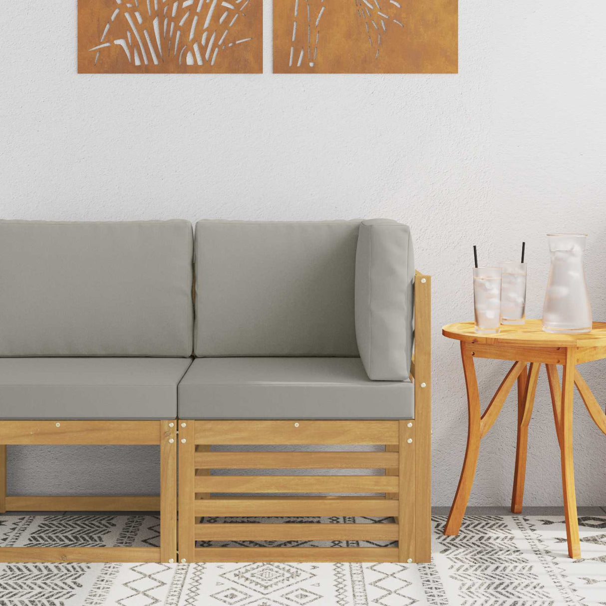 vidaXL Garden Table Solid Acacia Wood Natural 59 x 59 x 37 cm