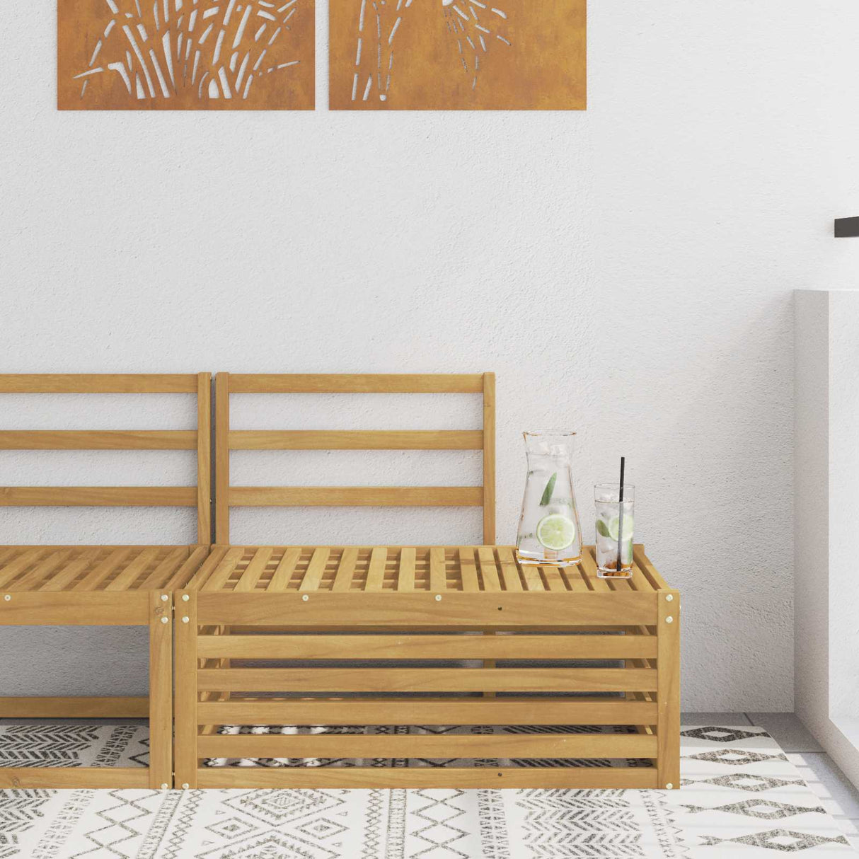 vidaXL Garden Table Solid Acacia Wood Natural 59 x 59 x 37 cm
