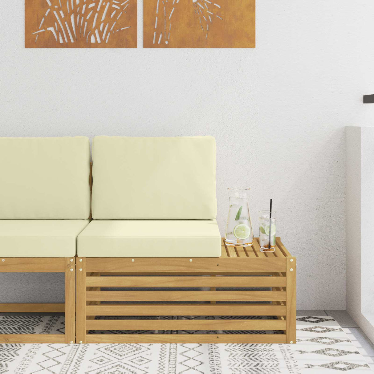 vidaXL Garden Table Solid Acacia Wood Natural 59 x 59 x 37 cm