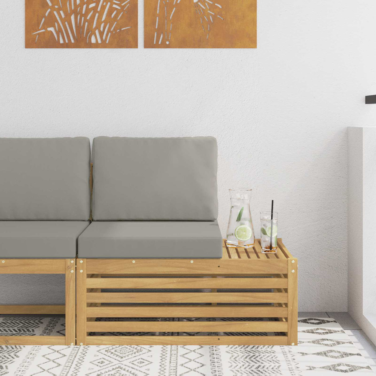 vidaXL Garden Table Solid Acacia Wood Natural 59 x 59 x 37 cm