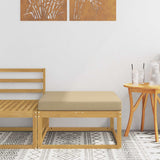 vidaXL Outdoor Ottoman Solid Acacia Wood Natural