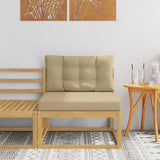 vidaXL Outdoor Ottoman Solid Acacia Wood Natural