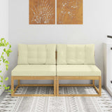 vidaXL Outdoor Ottoman Solid Acacia Wood Natural