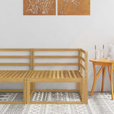 vidaXL Outdoor Ottoman Solid Acacia Wood Natural