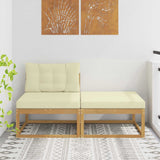 vidaXL Outdoor Ottoman Solid Acacia Wood Natural