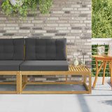 vidaXL Outdoor Ottoman Solid Acacia Wood Natural