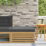 vidaXL Outdoor Footstool Solid Acacia Wood Natural