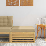 vidaXL Outdoor Footstool Solid Acacia Wood Natural