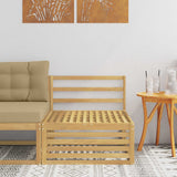 vidaXL Outdoor Footstool Solid Acacia Wood Natural