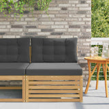 vidaXL Outdoor Footstool Solid Acacia Wood Natural