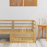 vidaXL Outdoor Footstool Solid Acacia Wood Natural
