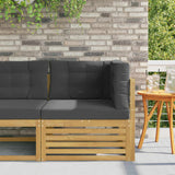 vidaXL Outdoor Footstool Solid Acacia Wood Natural